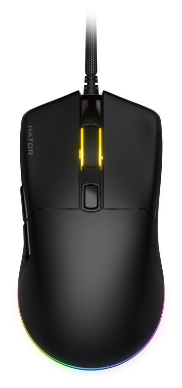 Mouse cu fir Hator Pulsar 3, negru - 1 | YEO