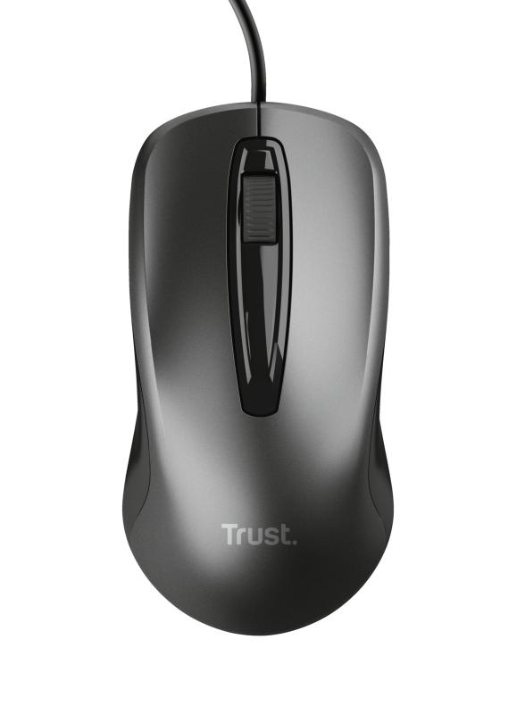 Mouse Trust cu fir optic, negru - 5 | YEO