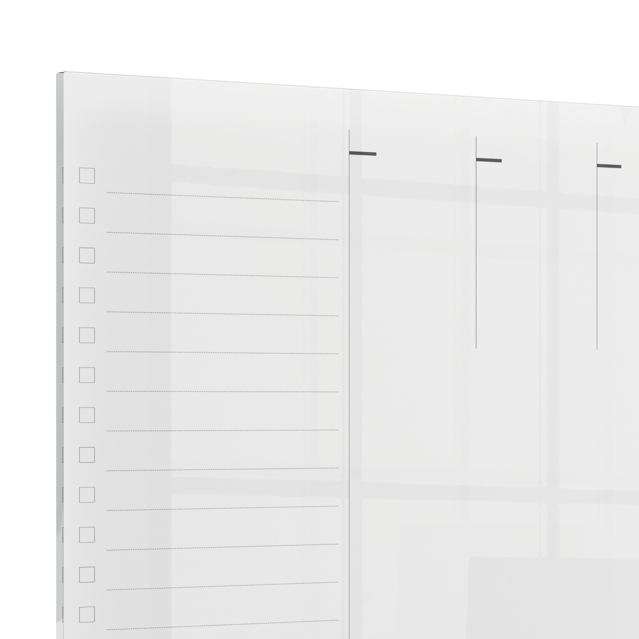 Organizator săptămânal, acrylic, pentru birou sau perete, A4, marker inclus, transparent, NOBO - 3 | YEO