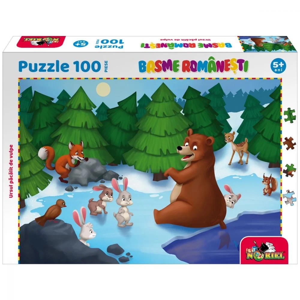 Puzzle 100 piese - Ursul pacalit de vulpe Noriel
