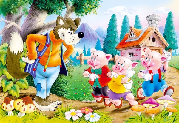 Puzzle 30 piese Three Little pigs