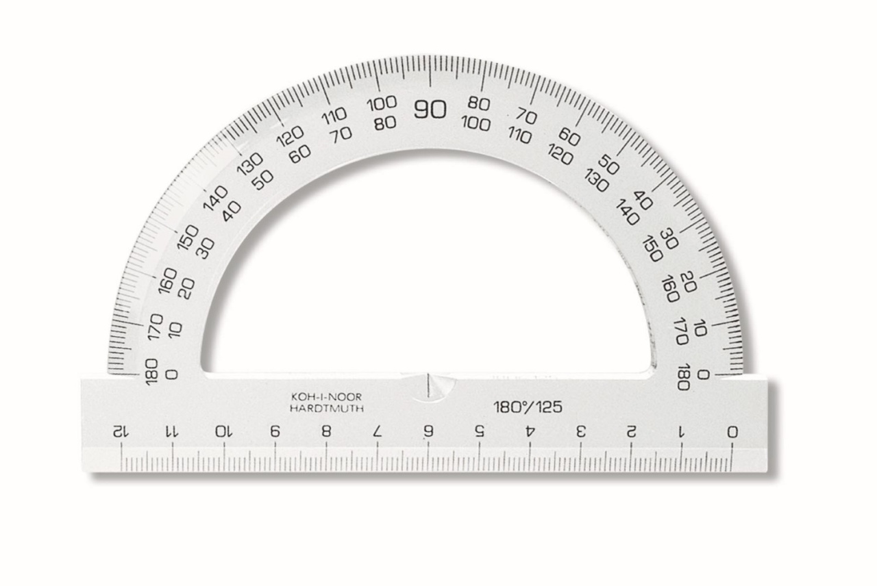 Raportor plastic 180 grade, 12.5 cm cristal Koh-I-Noor