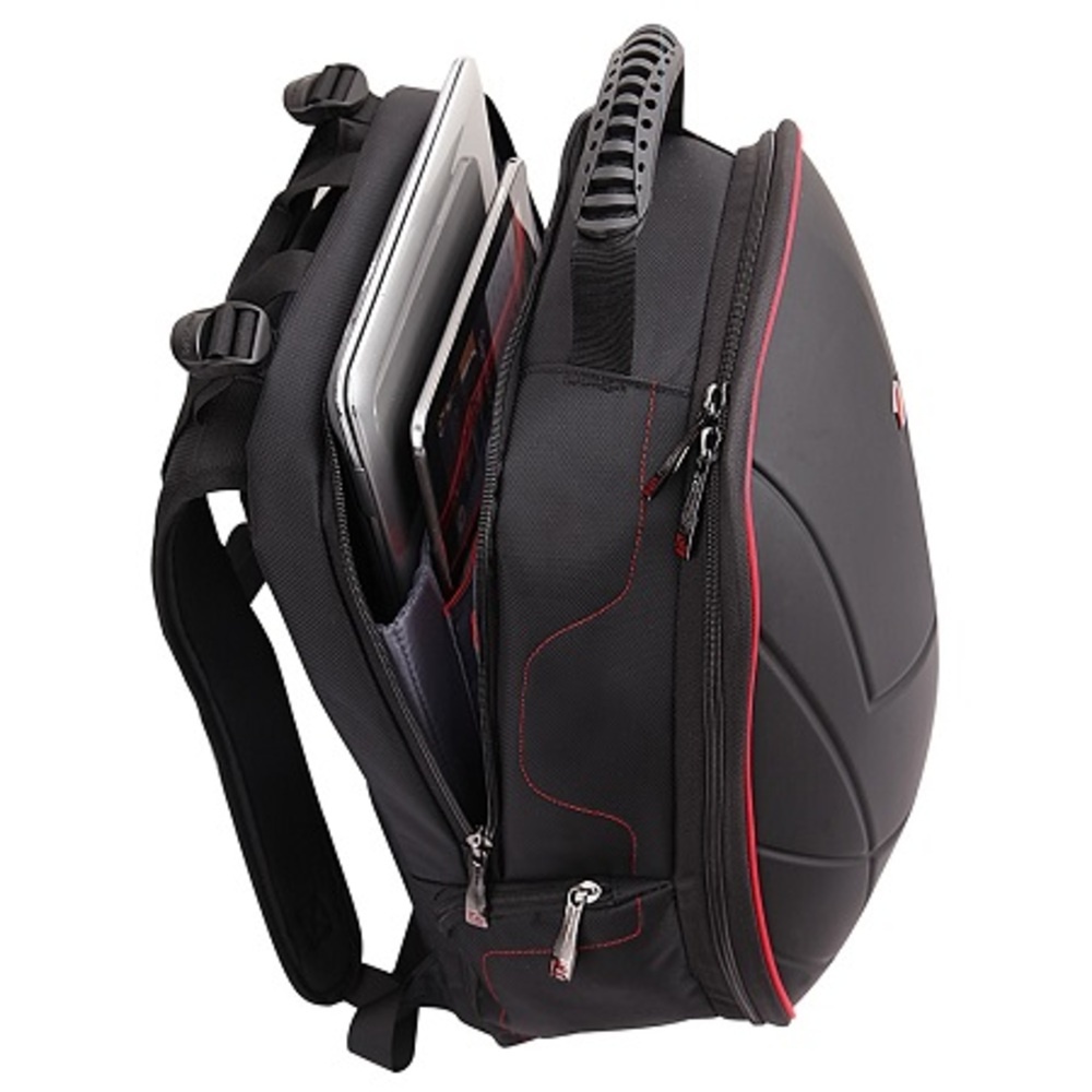 Rucsac BESTLIFE Gaming Assailant - negru/rosu - laptop 17 inch, compartiment anti-vibratie, charge U - 2 | YEO
