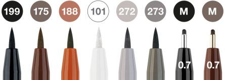 Set 8 markere Faber-castell Pitt artist pen, clasic - 1 | YEO