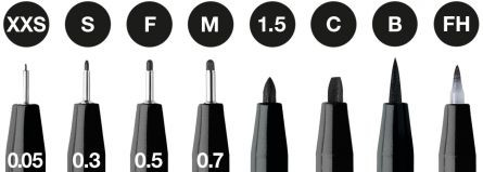 Set 8 markere Faber-castell Pitt artist pen, negru - 1 | YEO