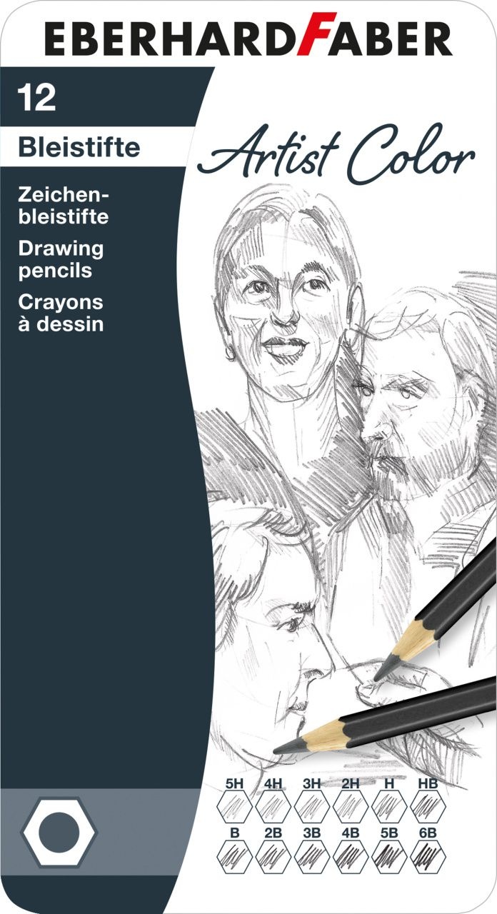 Set artă 12 creioane grafit Eberhard faber