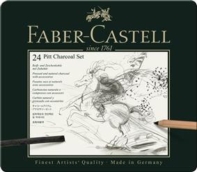 Set Pitt Monochrome Carbune 24 Buc Faber-Castell