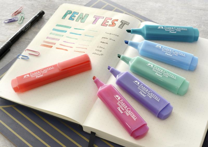 Set textmarkere Faber-castell 1546, 8 buc/set (6 pastel + 2 galben) - 1 | YEO