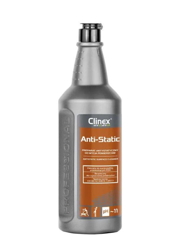 Soluție curățare diverse suprafețe cu efect antistatic Clinex Anti-Static, cu pulverizator, 1 litru
