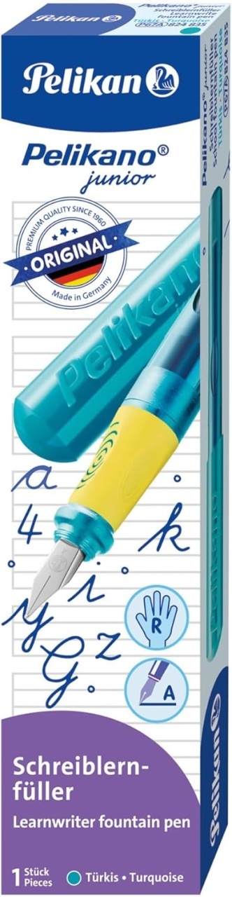 Stilou Pelikano Junior, penița L, grip ergonomic, pentru stângaci, în cutie de carton - 1 | YEO