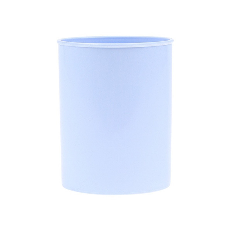 Suport plastic, cilindric, pentru instrumente de scris, D78mm, H-10cm, DONAU Life - bleu pastel