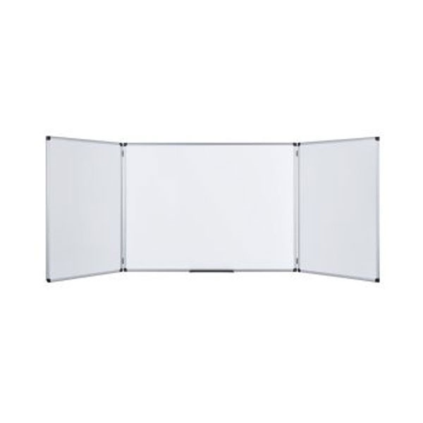 Tablă magnetică Trio, 400x100 cm, (inchis 200x100 cm), ramă aluminiu, Bi-Office