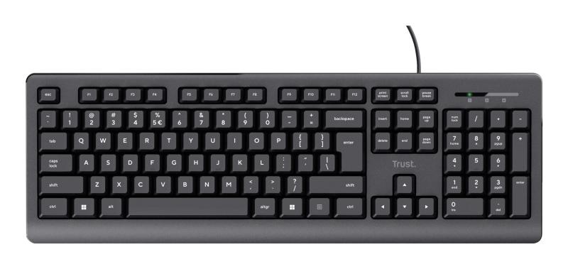 Tastatura cu fir Trust, negru - 5 | YEO