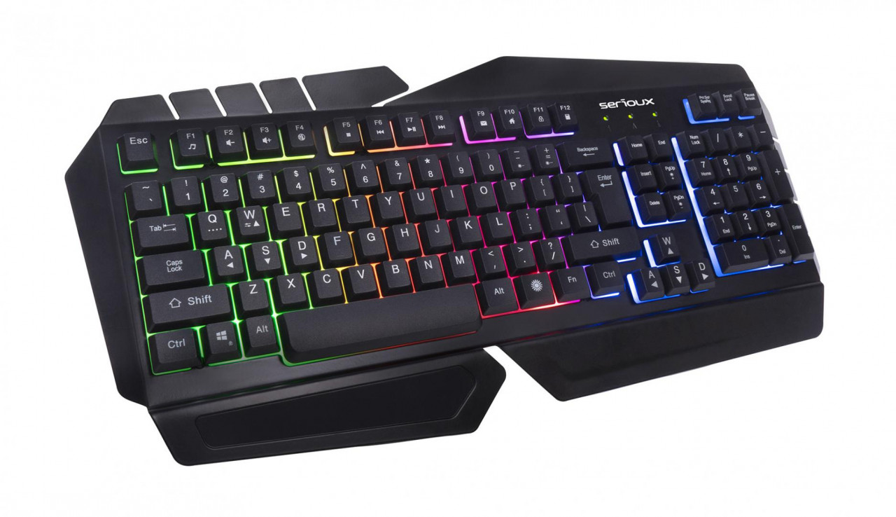 Tastatura gamig Serioux Andor, 104 taste, 19 taste Anti-ghosting , design ergonomic, iluminare rainbow, - 1 | YEO