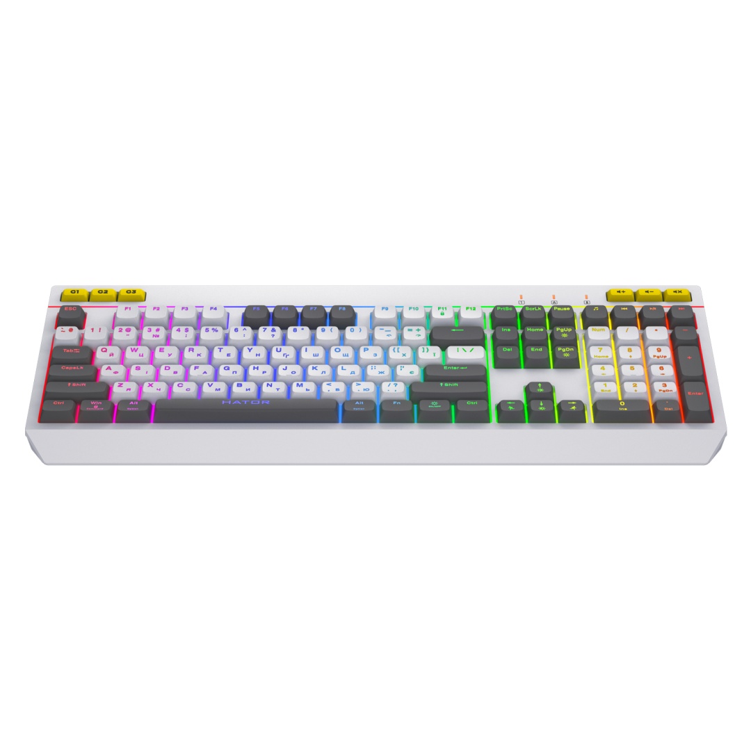 Tastatura mecanica Hator Icefall alb - 1 | YEO