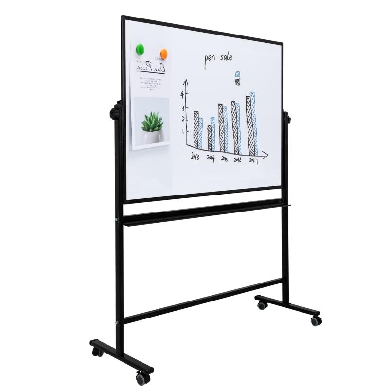 Whiteboard magnetic mobil, 90x150 cm, ramă aluminiu, Deli - 3 | YEO