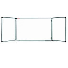 Whiteboard magnetic triptic , 90x120 cm, ramă aluminiu, Memoboards