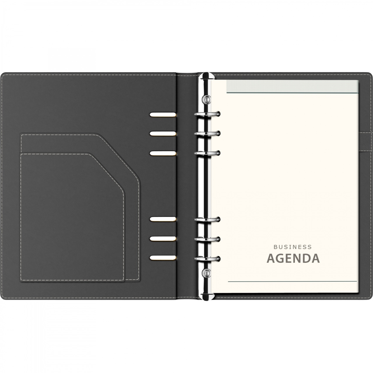 Agendă nedatată Precision Capitol Gold , A5, 190 pagini, 80 g/mp, 6 inele - 2 | YEO