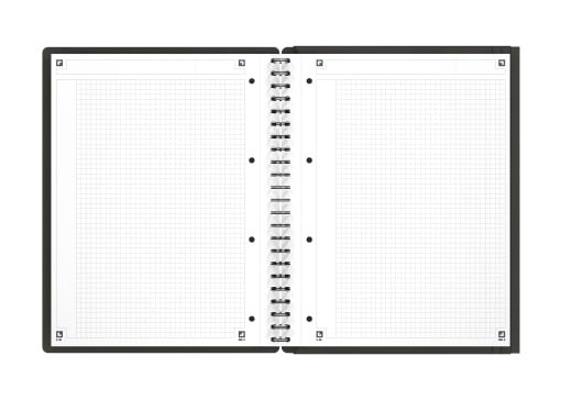 Agendă Oxford Internațional Meeting Book, A4+ 80 file, hârtie Optik 90g/mp, spiră dublă, scribzee, pătrățele, culoare portocaliu (Copy 1) - 2 | YEO