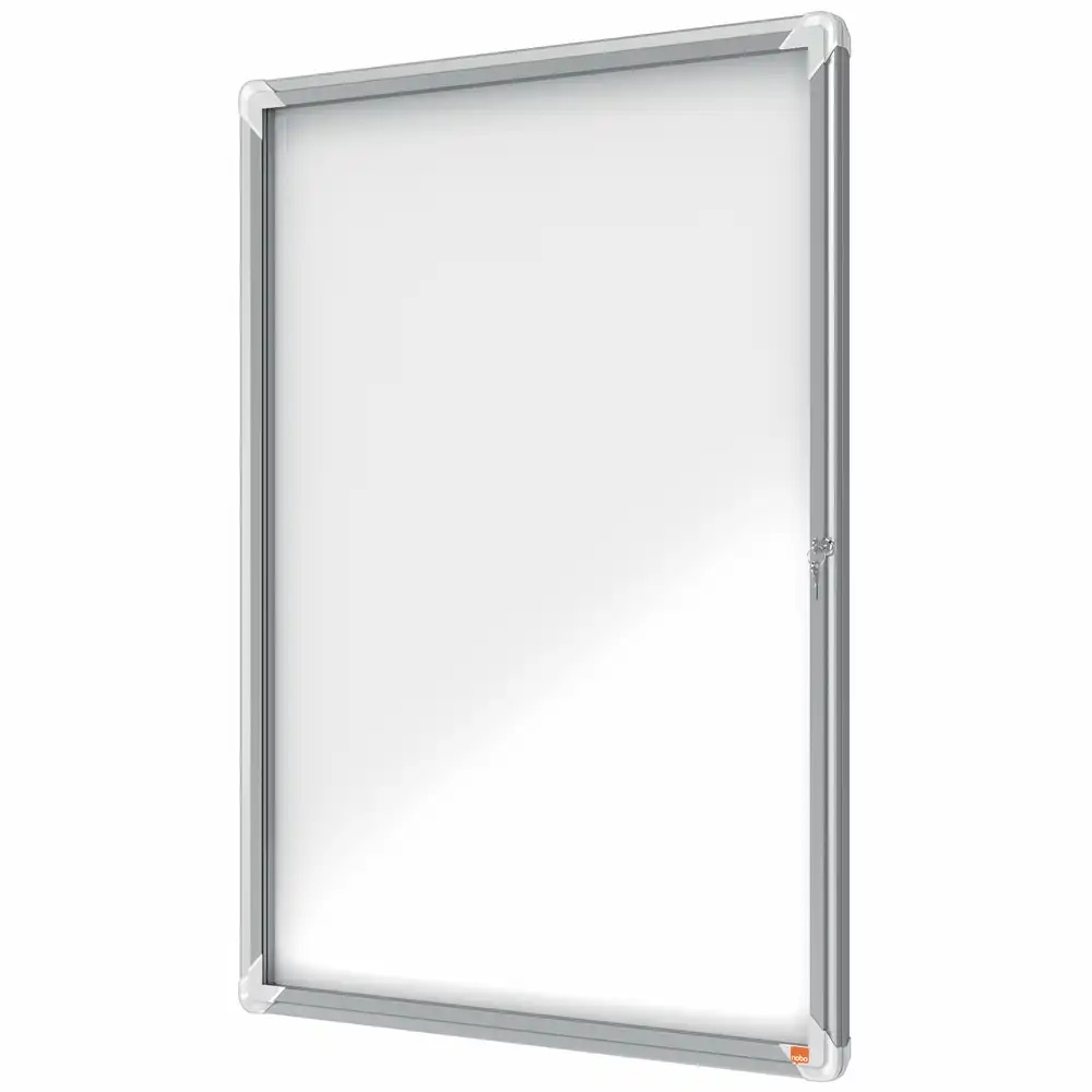 Avizier exterior, oțel emailat, 9x A4, cu ușa și cheie, magnetic, alb, NOBO Premium Plus - 1 | YEO