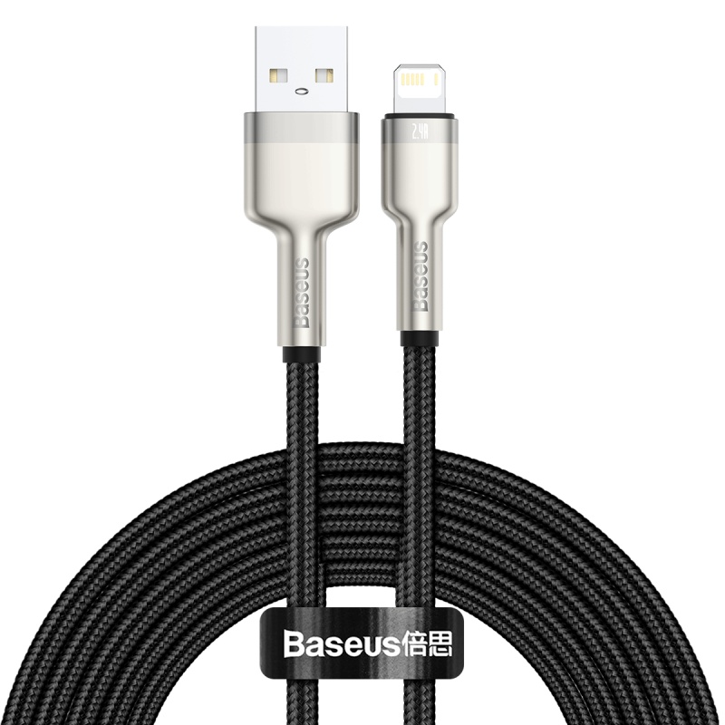 Cablu Baseus Cafule Lightning, 2m, negru - 2 | YEO