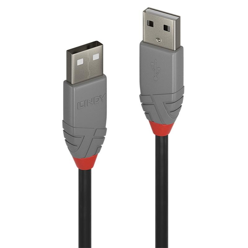 Cablu Lindy 3m USB 2.0 Type A to A, Anth - 3 | YEO