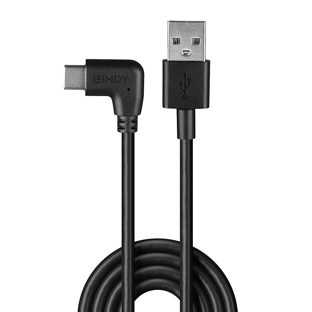 Cablu Lindy USB C 2 90° 1m negru - 3 | YEO
