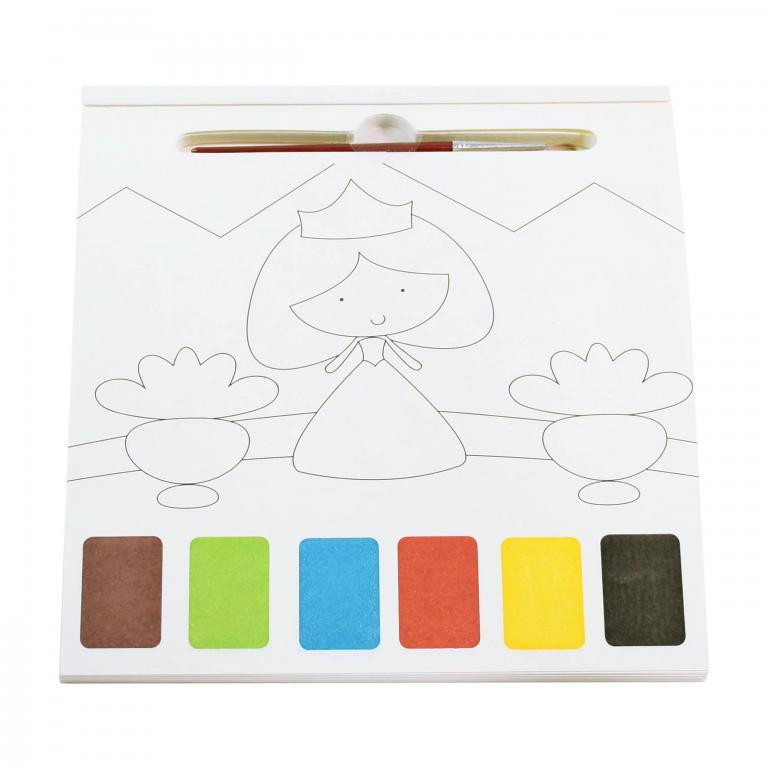 Carte de Colorat cu acuarele - Printese - 1 | YEO