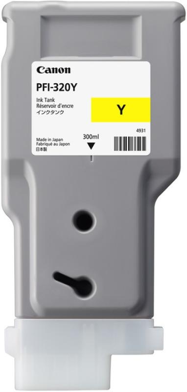 Cartus cerneala Canon PFI-320Y, yellow, capacitate 300ml, pentru Canon TM 200/205/300/305. - 1 | YEO