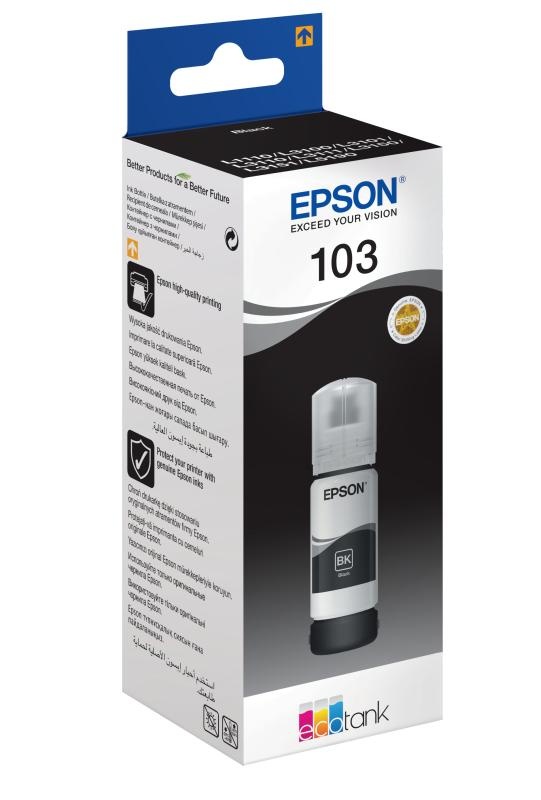 Cartus cerneala Epson 103 ECOTANK , black, capacitate 70ml, pentru L1110, L1110 CIS, L1110 MEAF, L3100 - 3 | YEO