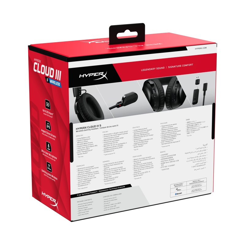 Casti HP HyperX Cloud III S WS, ng-rosu