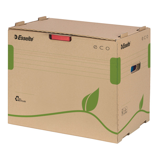 Container arhivare carton reciclat Esselte Eco pentru bibliorafturi