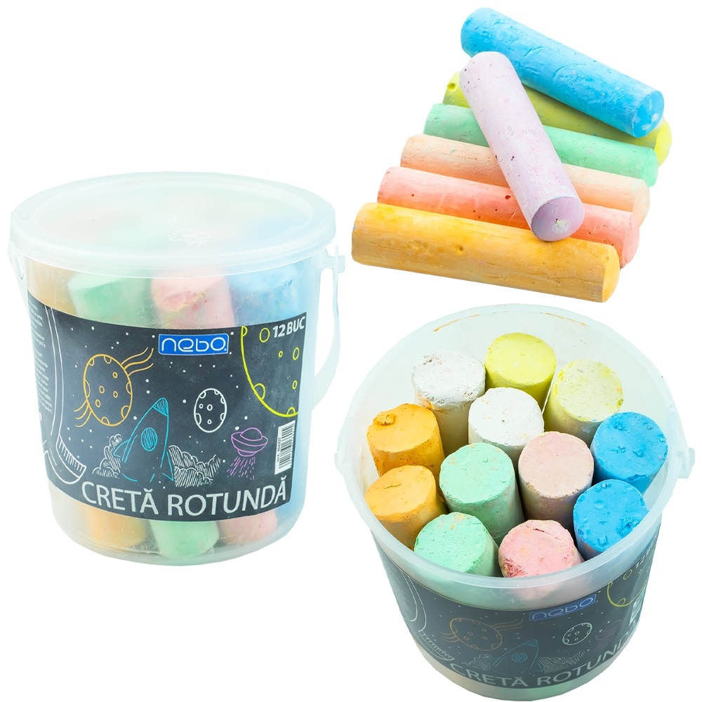 Creta Jumbo colorata rotunda 12/set - Nebo - 3 | YEO
