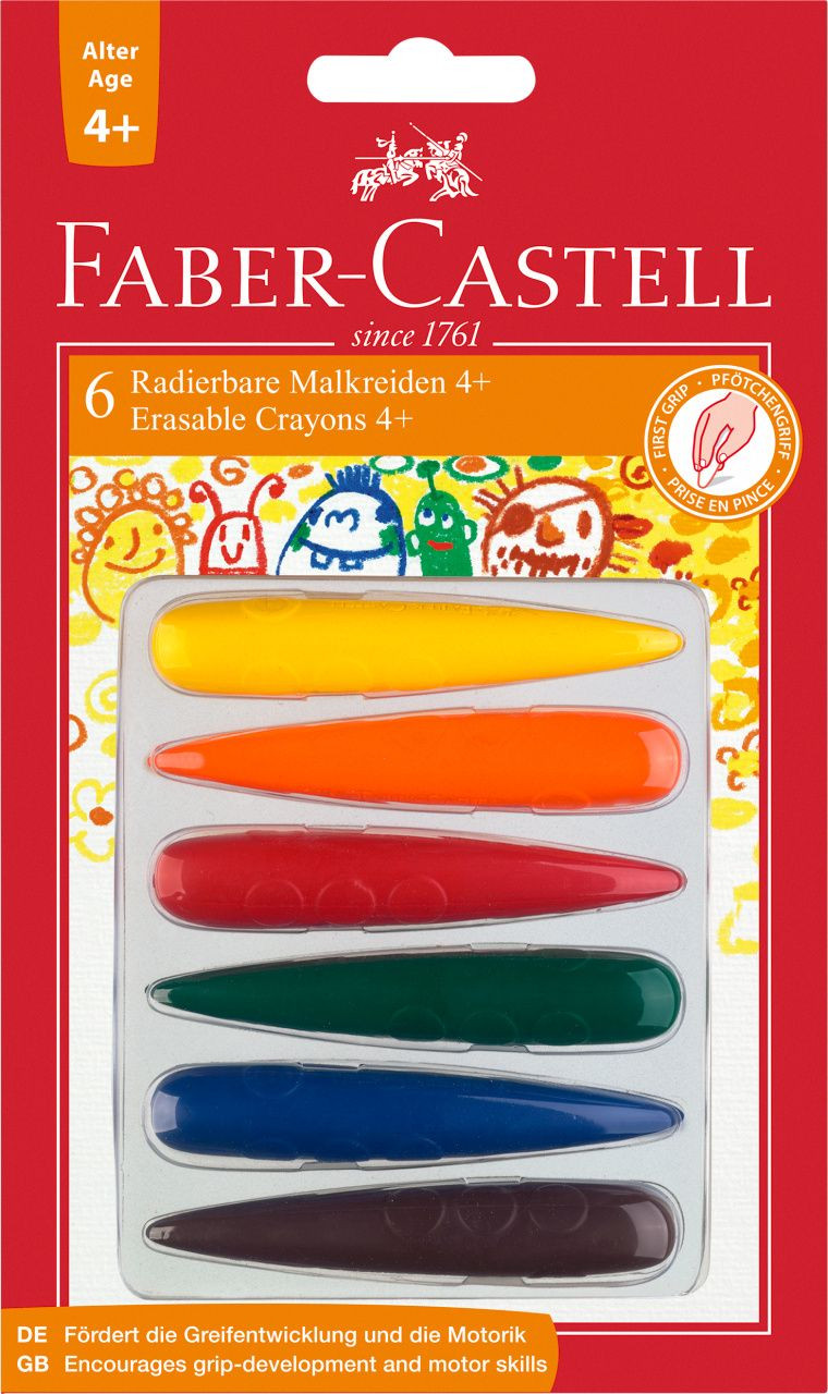 Culori cerate Faber Castell 6/set model degete