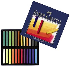 Cutie creioane pastel Faber-Castell Soft, 24 culori