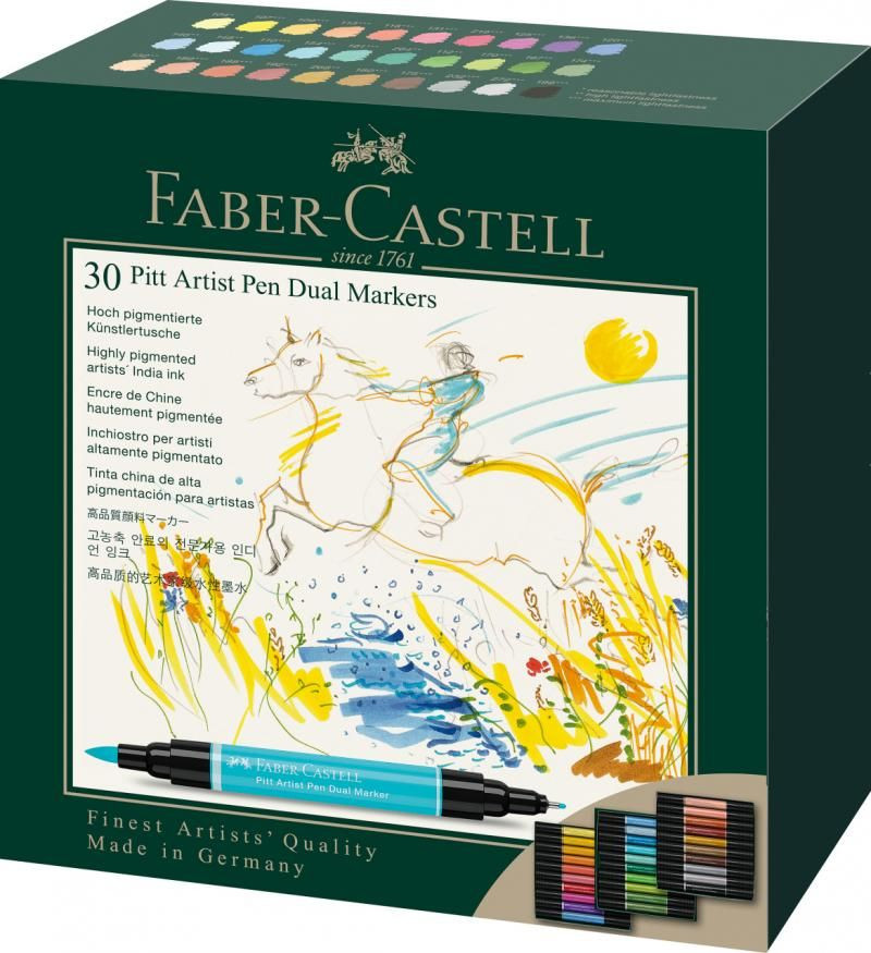 Cutie Pitt Artist Pen Dual marker Faber-Castell, 30 buc