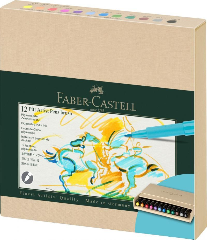 Cutie Pitt Artist Pen Faber-Castell Studio 2024, 12 buc