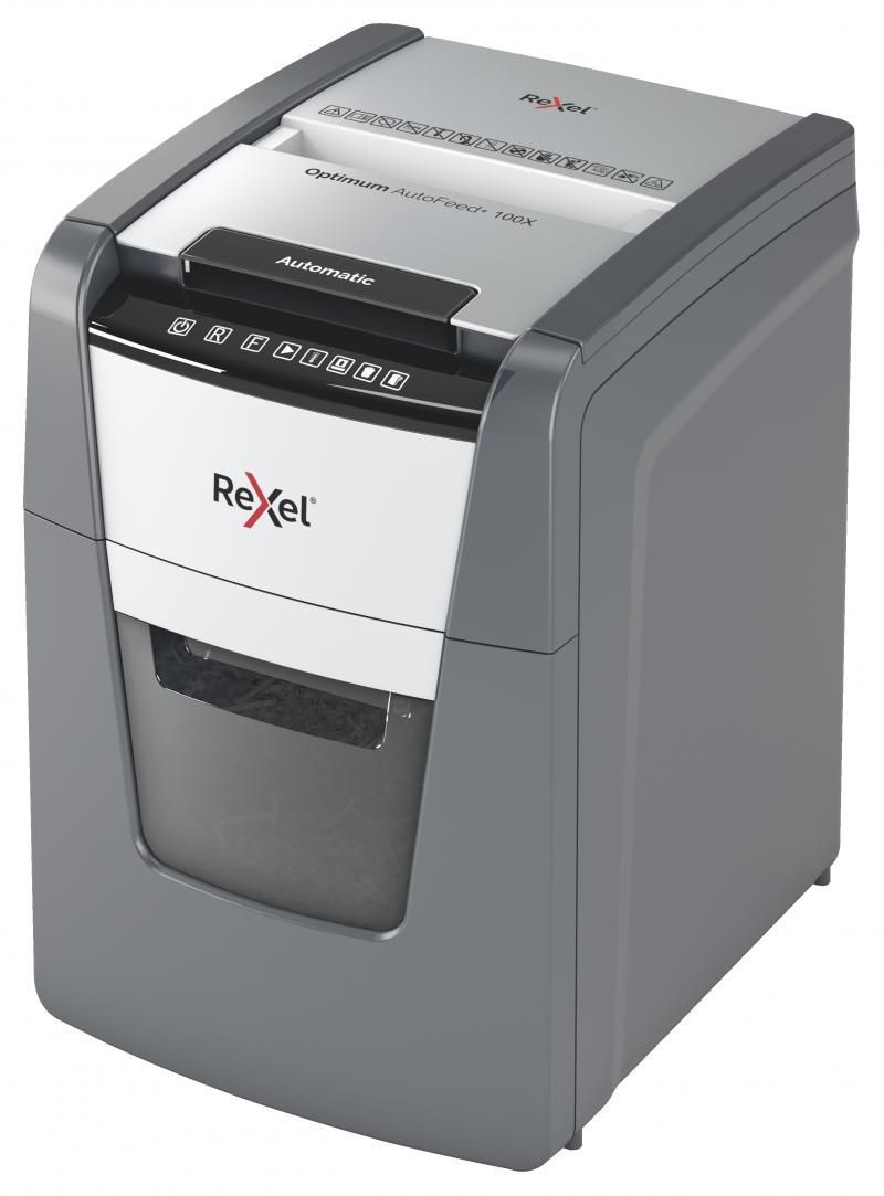 Distrugator Automat Optimum 100x P4 Cross Cut 100 Coli Rexel - 1 | YEO