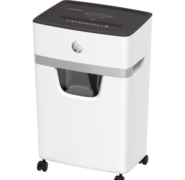 Distrugator de documente HP OneShred 10MC - 10 coli, micro cut (2 x 15mm), nivel securitate 5