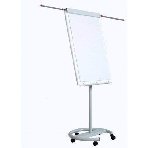 Flipchart magnetic 100x70 cm, brațe laterale, roțile, Optima Vision