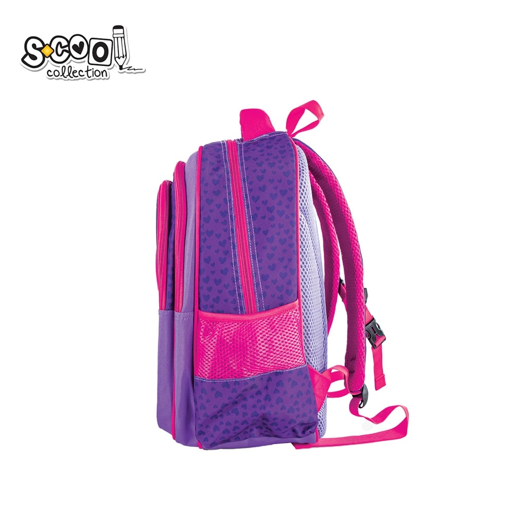 Ghiozdan fete neechipat S-COOL 3D Heart, 38x35x20 cm - 2 | YEO