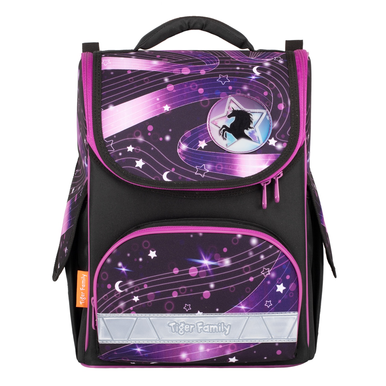 Ghiozdan neechipat Nature Quest Lite, dimensiune 35 x 31 x 19 cm, motiv Unicorn Rhythm
