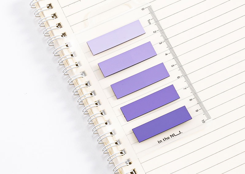 Index adeziv plastic, 12x44mm 5 nuanțe, 20 file, Deli - 3 | YEO
