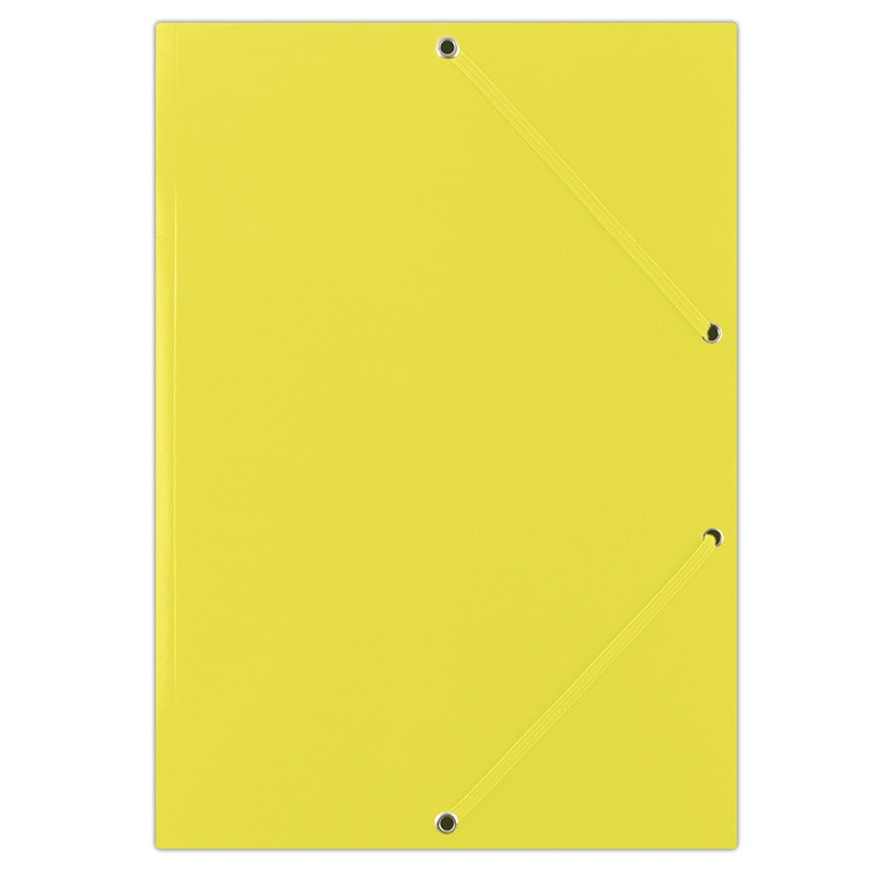Mapa carton plastifiat cu elastic pe colțuri Donau A4 400gsm galben