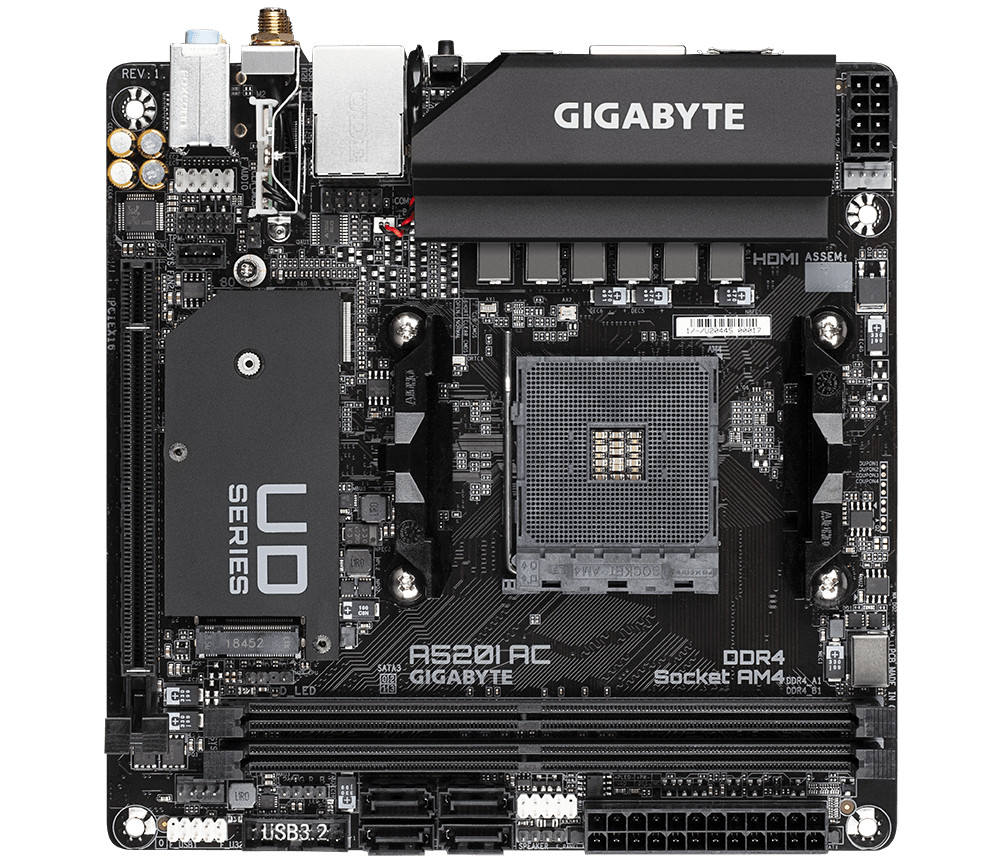 MB GB A520I AC AM4 DDR4 MINI ITX - 1 | YEO