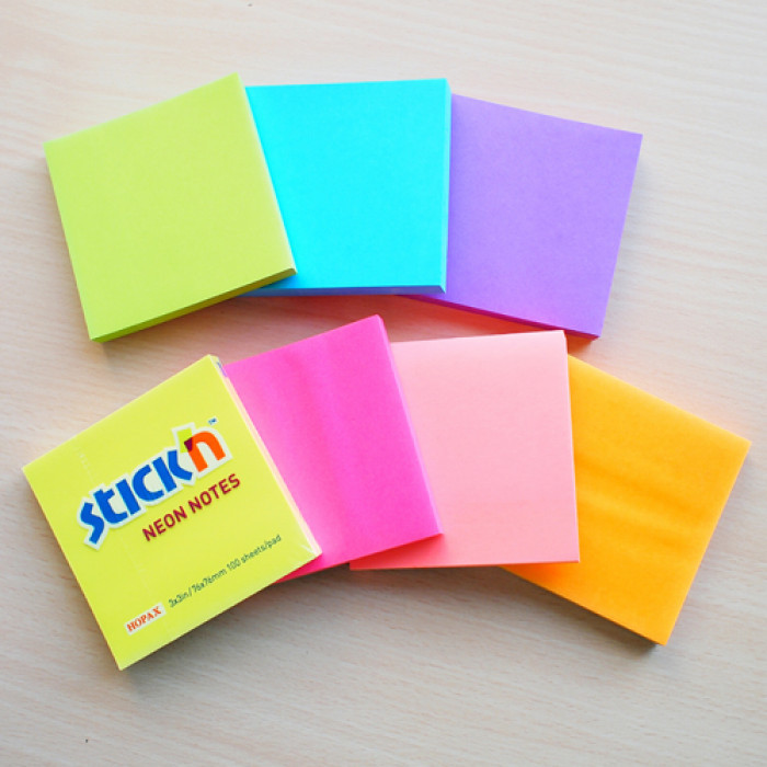 Notes autoadeziv, neon, Stick\'n.