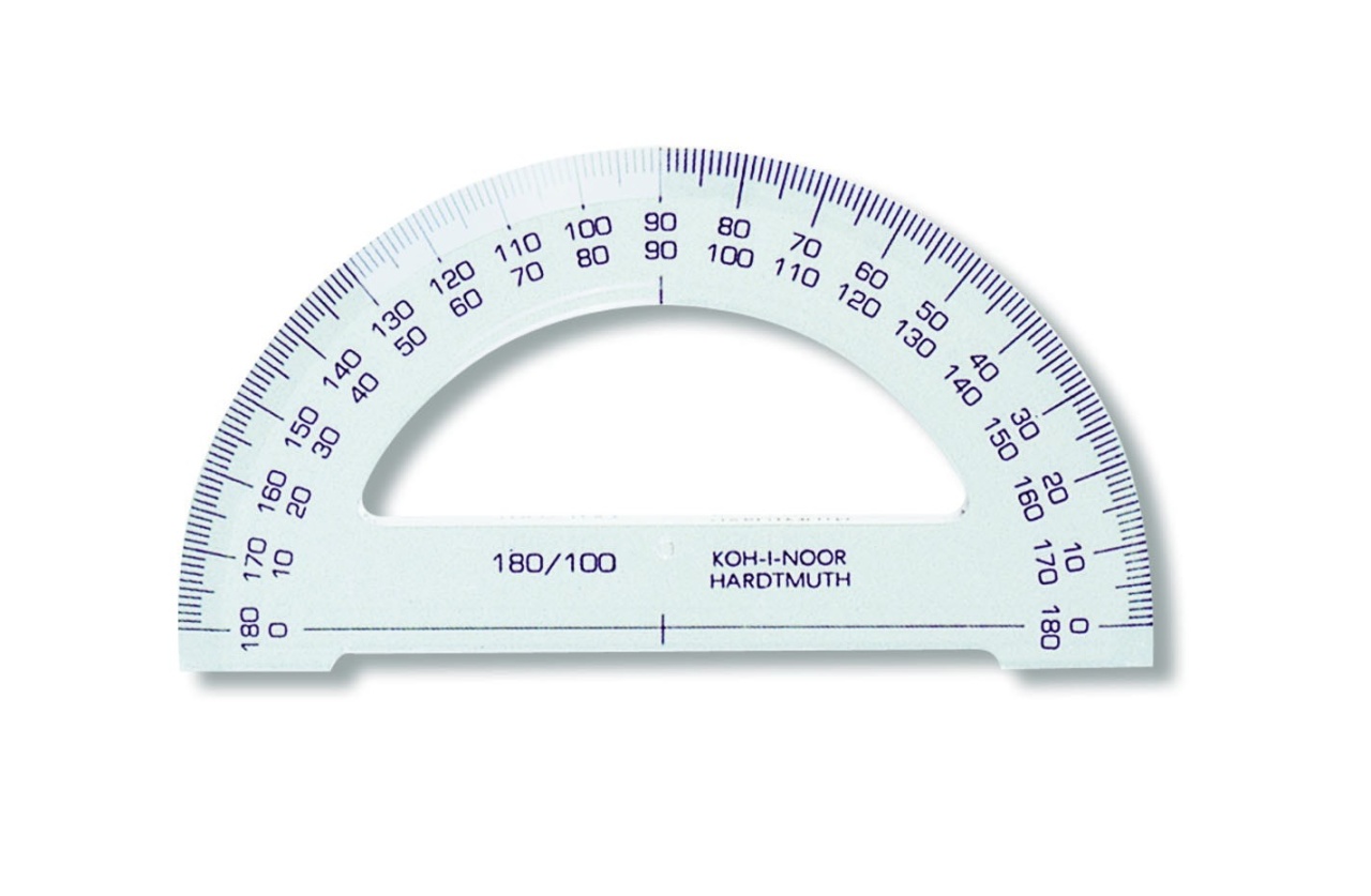 Raportor 180 grade, 10 cm cristal Koh-I-Noor