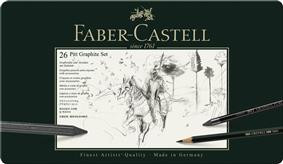 Set creioane Faber-Castell Pitt Monochrome, 26 buc - 1 | YEO