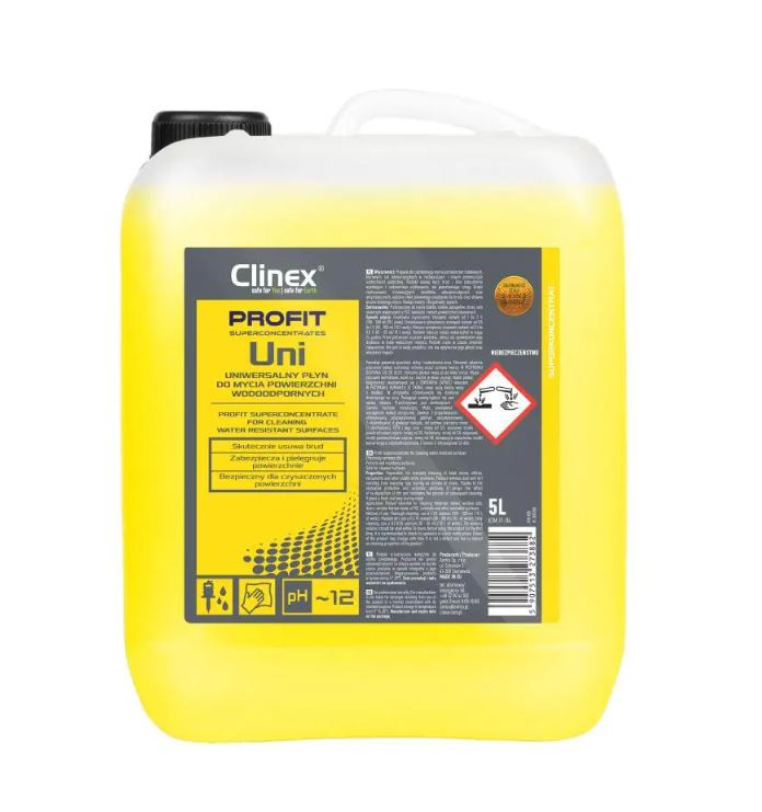 Soluție superconcentrata universală, curățare suprafețe diverse, Clinex Profit Uni, 5 litri
