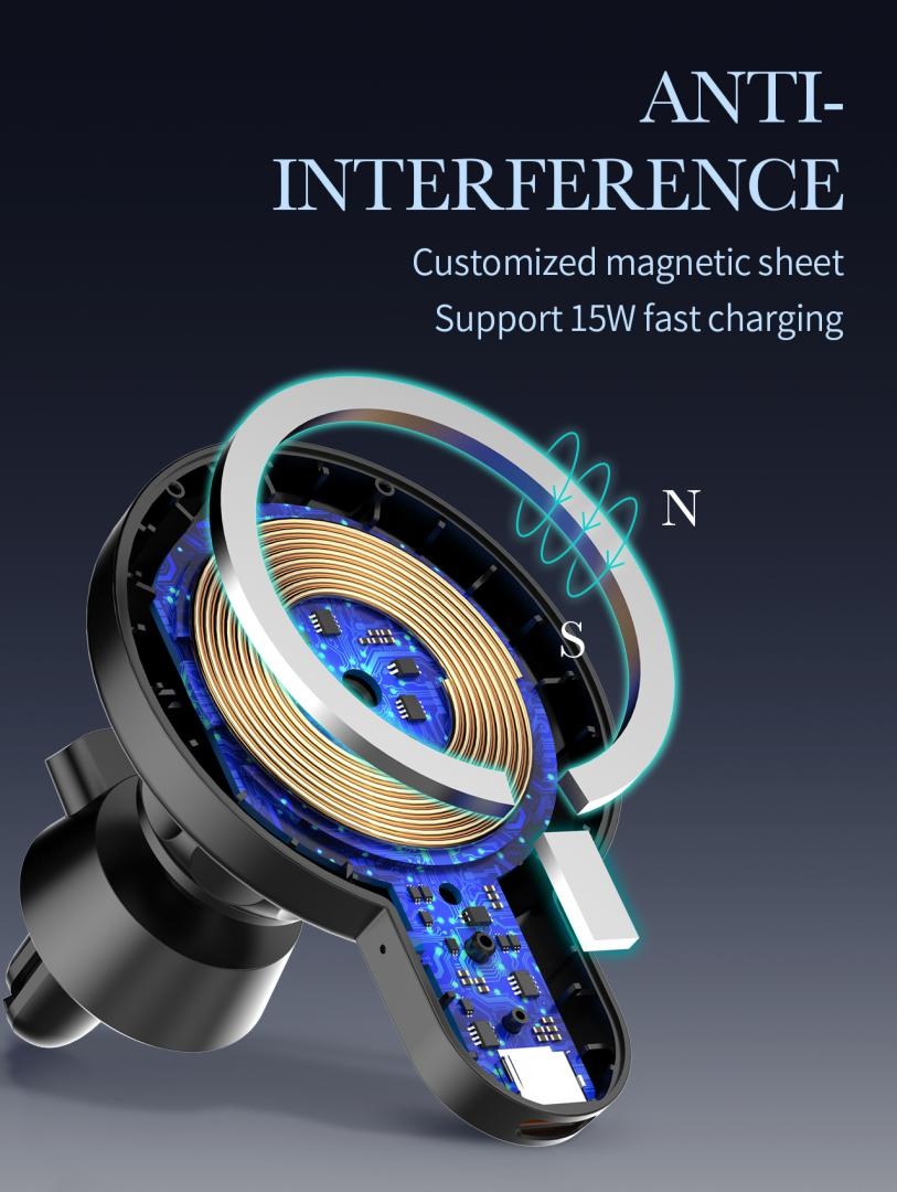 SUPORT AUTO SERIOUX WIRELESS 15W CH02W - 3 | YEO